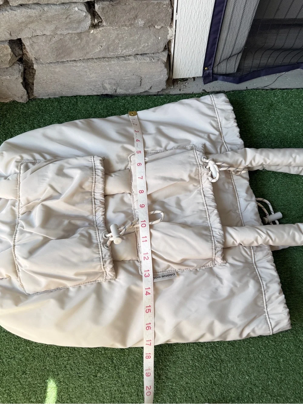 Dagne Dover Kal Puff Drawstring Tote Moonbeam